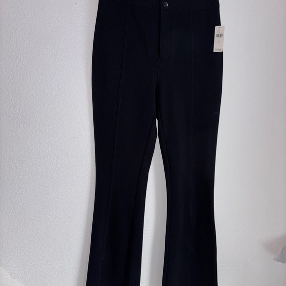 Anthropologie Maeve Size 6 Black Slit Split Front Flared Ponte Pant NEW NWT - Picture 2 of 6